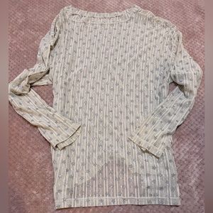 Long sleeve sheer top